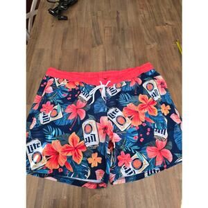 Miller Lite Men's and Big Men's The Lite Tropics Graphic Swim Shorts, Sizes XXL